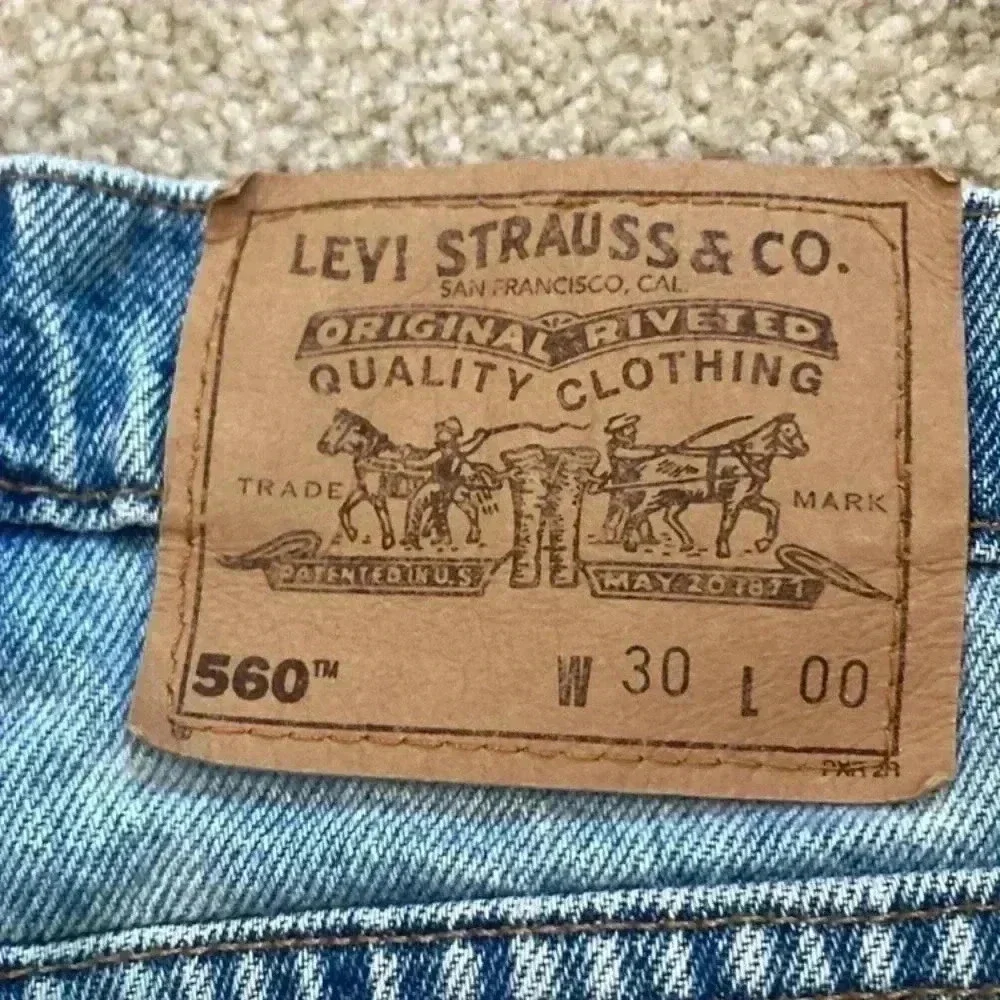 Vintage Levis orange label blue high rise shorts in size 30 - Picture 6 of 6
